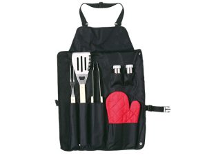 6 Piece Barbeque Set In Apron