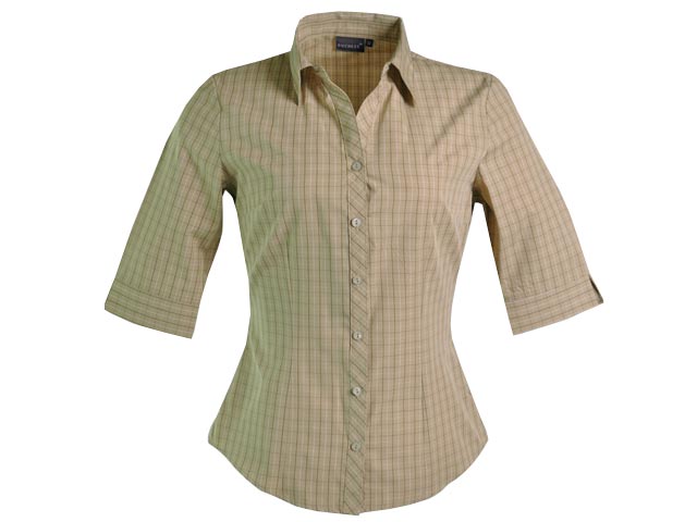 Donna Blouse 3/4 Sleeve - Check 3 - Image 4