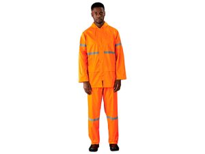 Outdoor Hi-Viz Reflective Polyester/Pvc Rainsuit