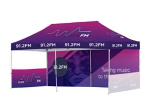 Ovation Sublimated Gazebo 6M X 3M - 1 Long Full-Wall Skin - 2 Short Half-Wall Skins