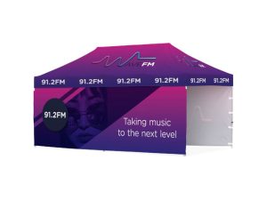 Ovation Sublimated Gazebo 6M X 3M - 2 Long Full-Wall Skins