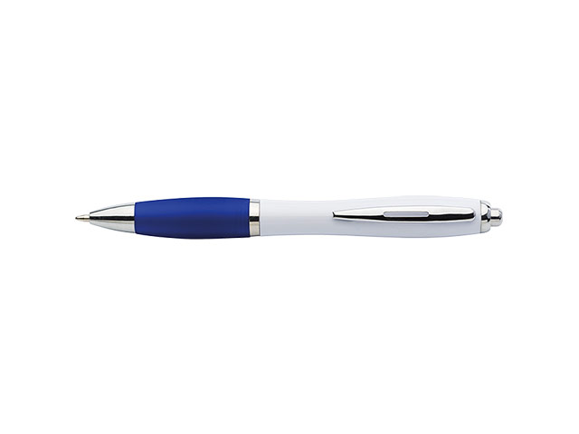 White Barrel Curved Design Ballpoint Pen - Image 2
