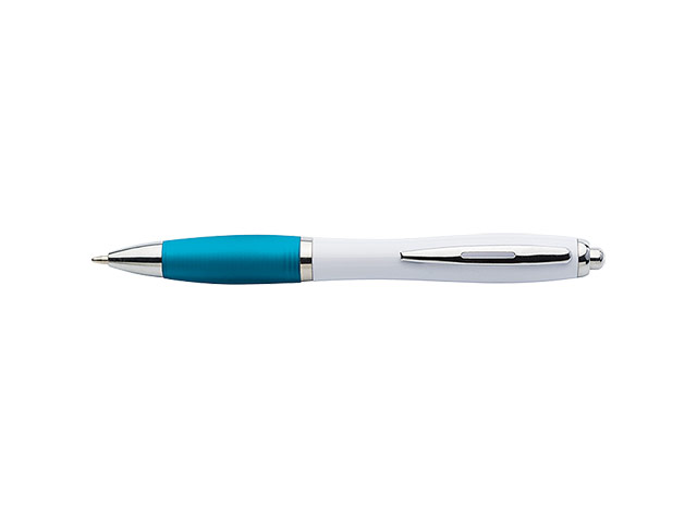 White Barrel Curved Design Ballpoint Pen - Image 4