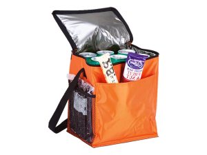 12 Can Cooler with 2 Exterior Pockets 70D PEVA Lining