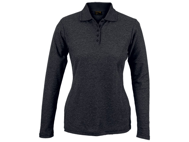 175g Pique Knit Long Sleeve Golfer Ladies - Image 3