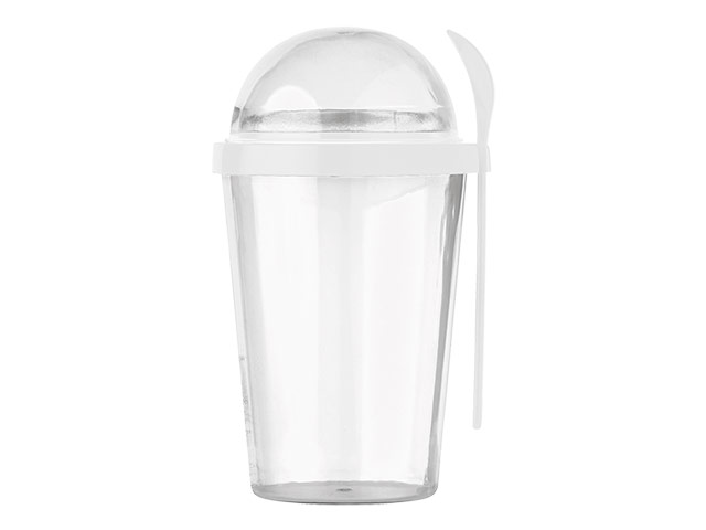 450ml Dual Compartment Breakfast Mug with Spoon - Image 2
