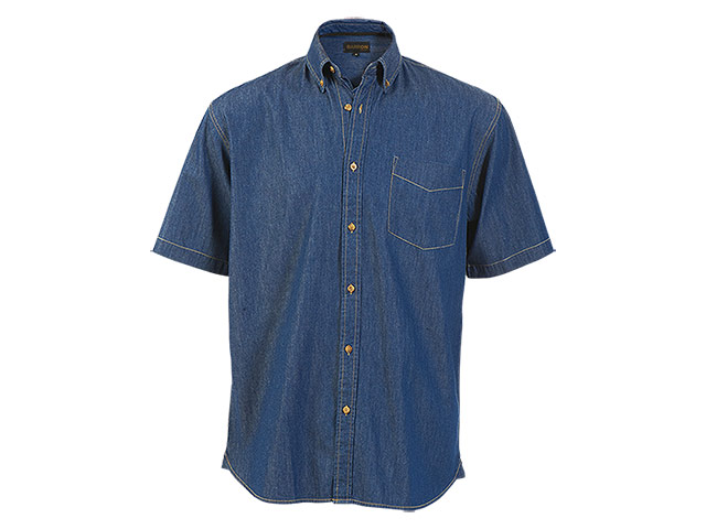 Denver Denim Shirt Short Sleeve Mens - Image 2