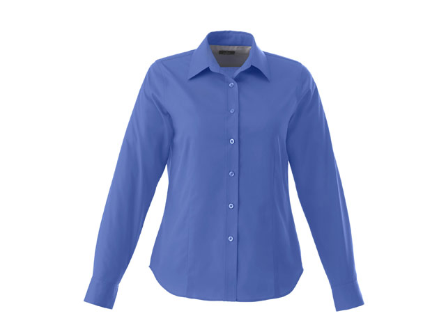 Ladies Long Sleeve Wilshire Shirt Grey Only - Image 3