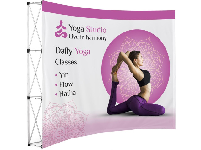 Legend Curved Banner Wall 2.85m x 2.25m