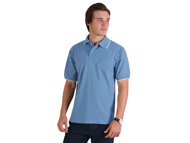 Pencil Stripe Golfer - Navy/white