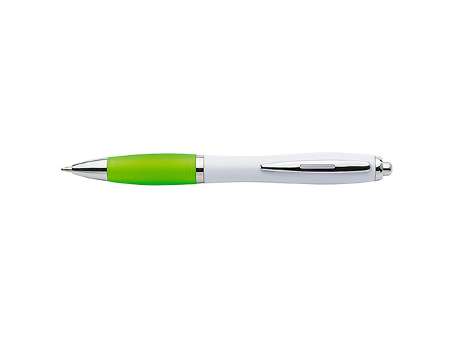 White Barrel Curved Design Ballpoint Pen - Image 3