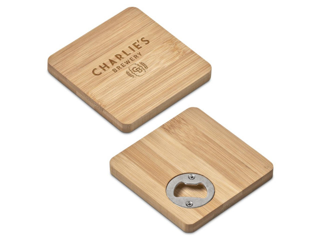 Altitude Drifter Bamboo Bottle Opener Coaster - Image 3