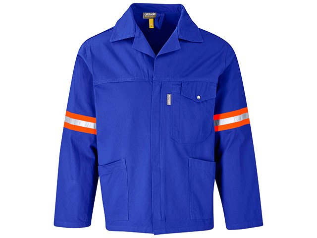 Artisan Premium 100% Cotton Jacket - Reflective Arms - Orange Tape - Image 3