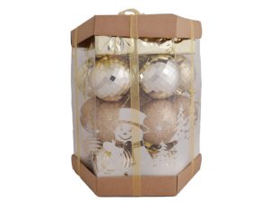 Gold Christmas Baubles & Gift Box Set