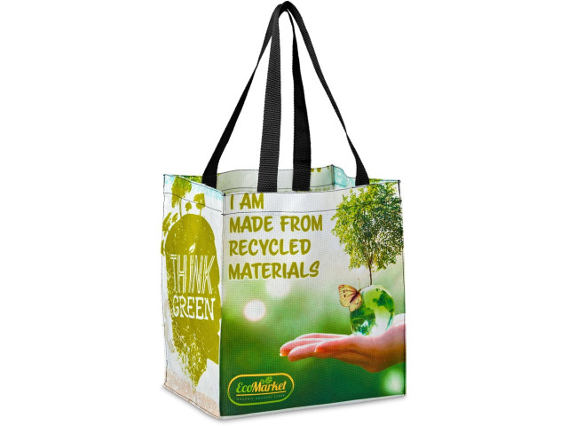 Hoppla Gateway Recycled PET Stitch-Bond Shopper - Image 3