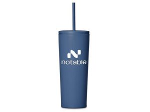 Kooshty Concorde Stainless Steel & Plastic Double-Wall Tumbler & Straw - 720ml
