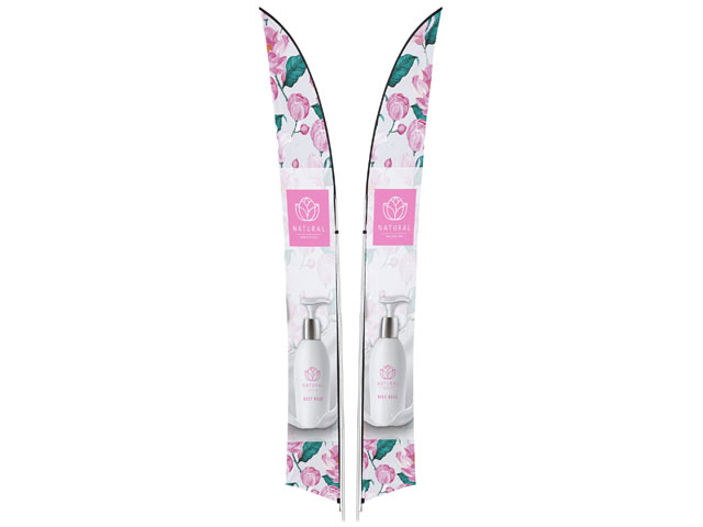 Legend 4M Sublimated Arcfin Double-Sided Flying Banner - 1 complete unit - Image 2