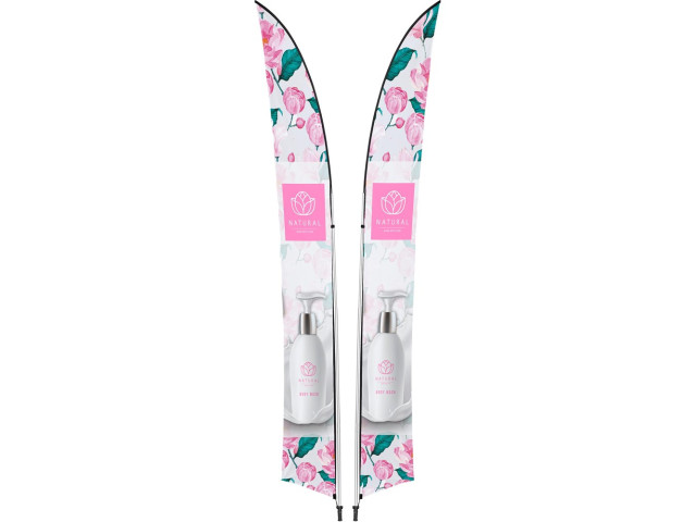 Legend 4M Sublimated Arcfin Double-Sided Flying Banner - 1 complete unit