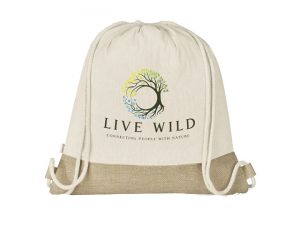 Okiyo Bijin Jute & Cotton Drawstring Bag