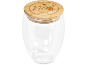 Okiyo Moco Glass & Bamboo Double-Wall Cup - 350ml