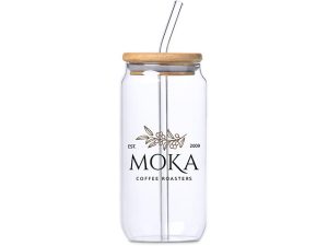 Okiyo Natsu Glass & Bamboo Tumbler & Straw - 500ml