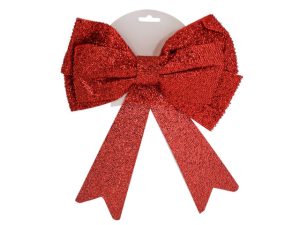 Red Christmas Glitter Bow