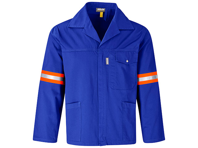 Site Premium Polycotton Jacket - Reflective Arms - Orange Tape - Image 3