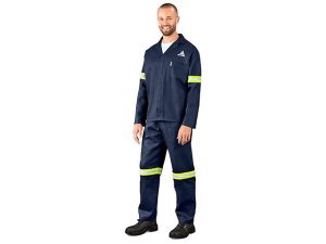 Technician 100% Cotton Conti Suit - Reflective Arms & Legs - Yellow Tape