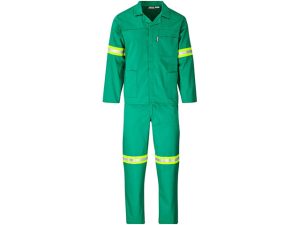 Trade Polycotton Conti Suit - Reflective Arms & Legs - Yellow Tape