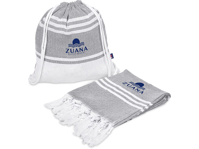 US Basic Santa Cruz Cotton-Rich Beach Towel & Drawstring Bag - Image 3