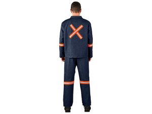 Vintage 100% Cotton Denim Conti Suit - Reflective Arms