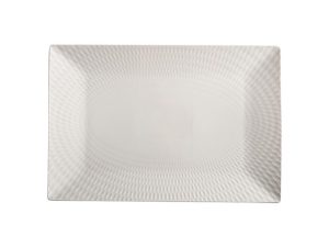 White Basics Diamonds Rectangular Platter